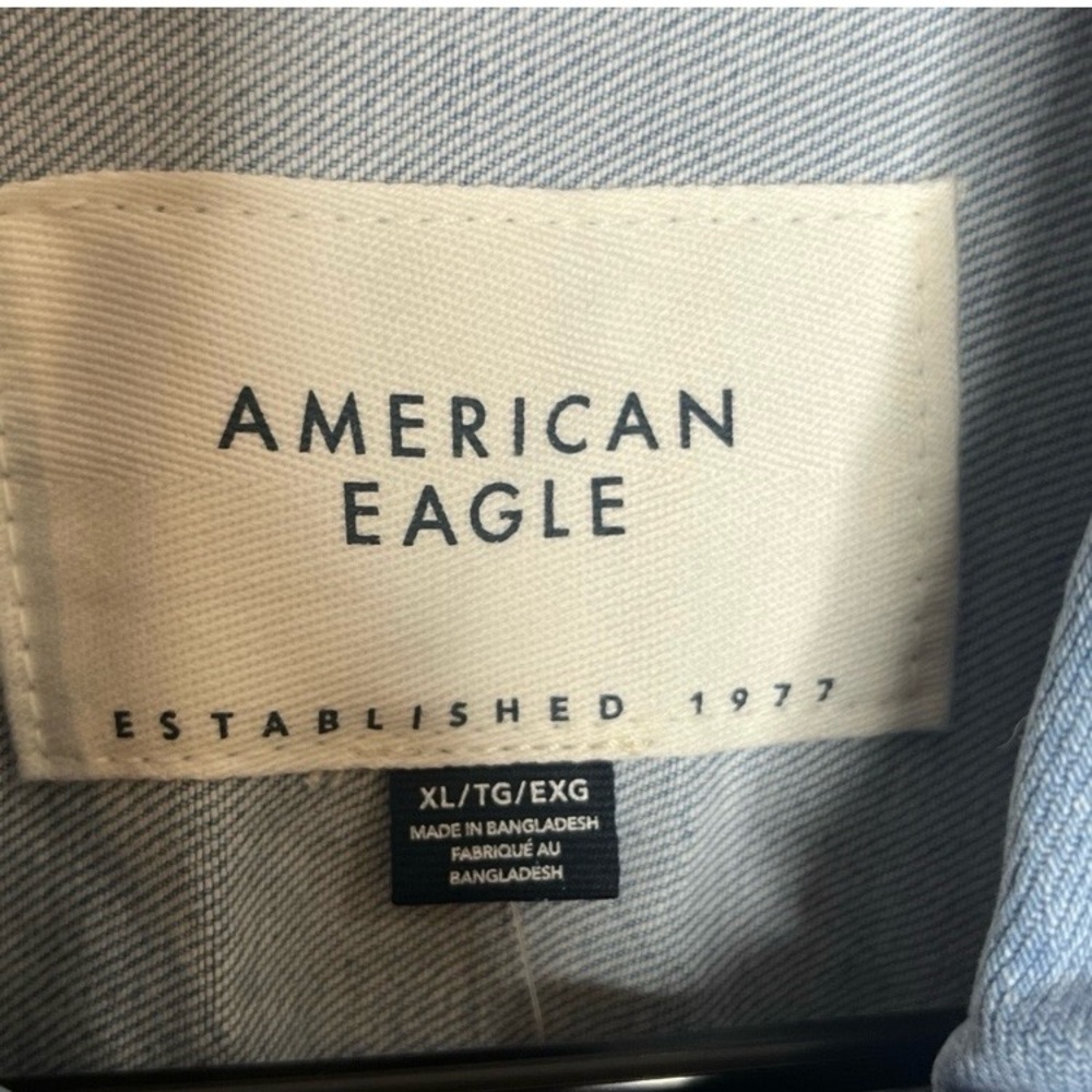 American Eagle Denim Jean Vest Extra Large - Picture 8 of 10